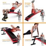 Sulankstomas reguliuojamas treniruočių suoliukas iki 200 kg (Raudona)