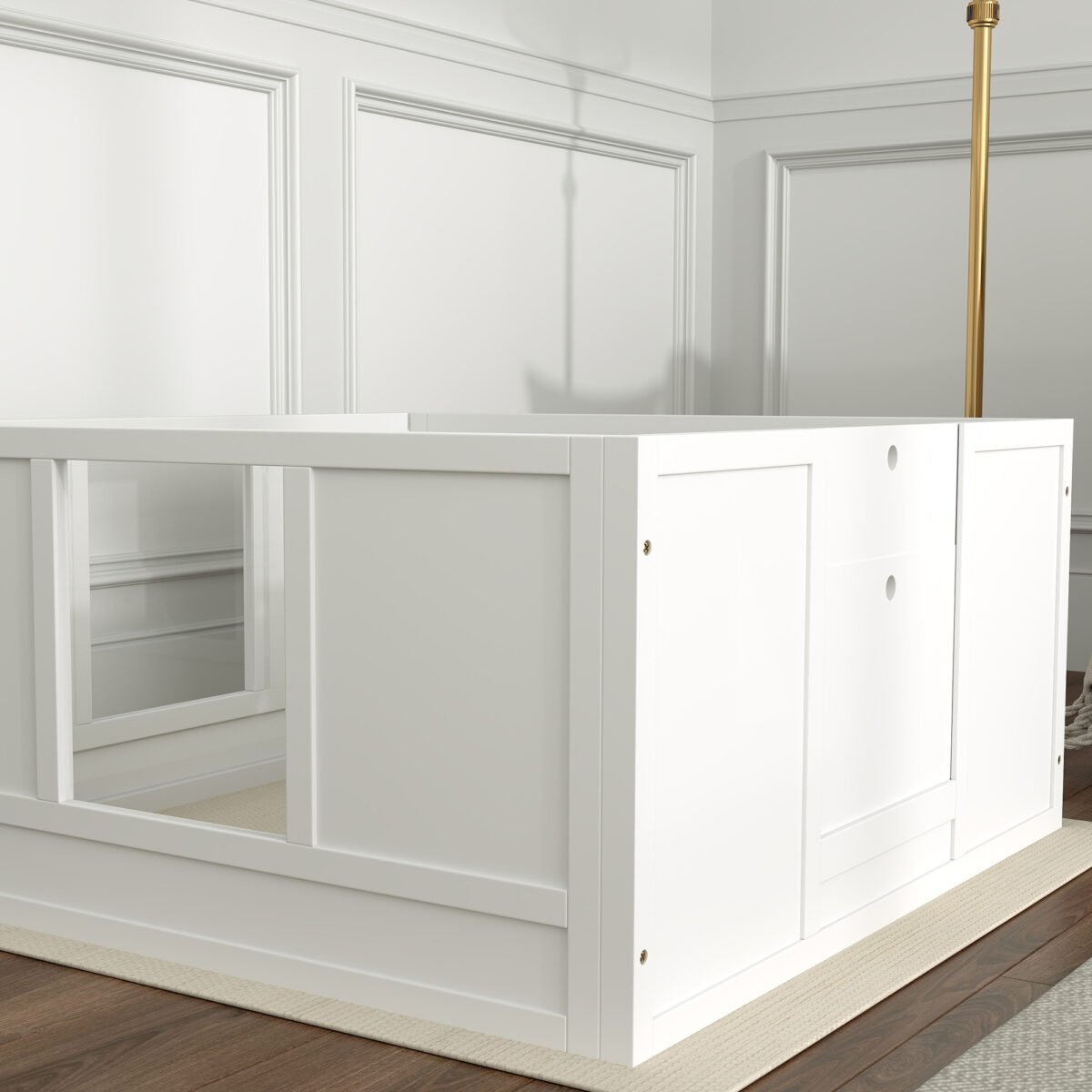 Vados dėžė mažiems ir vidutiniams šunims su reguliuojamu įėjimu ir neslystančiais padukais – Paveikslėlis 8