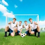 Tvirti futbolo vartai jaunimui su taikiniu