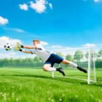 Tvirti futbolo vartai jaunimui su taikiniu