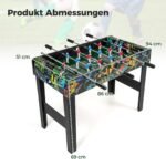 Universalus 2-in-1 mini-futbolo stalas su nuimamomis kojomis (Juoda)