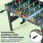 Universalus 2-in-1 mini-futbolo stalas su nuimamomis kojomis (Juoda)
