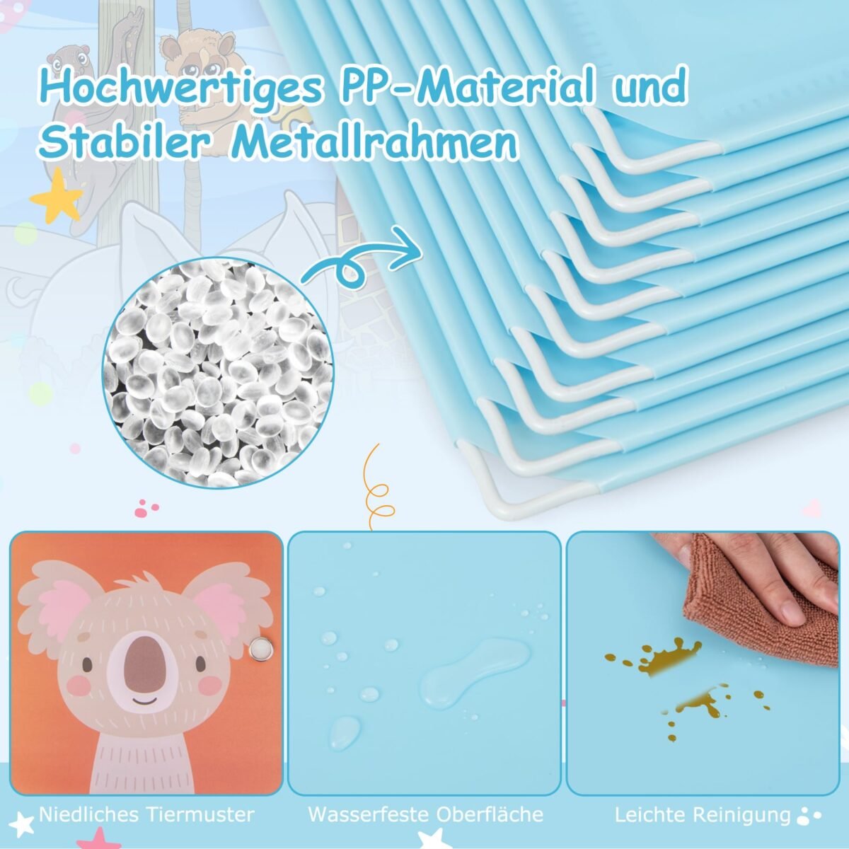 Vaikiška modulinė spinta su 8 kubeliais ir pakabinama zona (Mėlyna) – Paveikslėlis 3