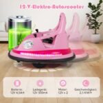 Vaikiškas elektromobilis su 360° sukimu ir nuotoliniu valdymu (Rožinė) – Paveikslėlis 4