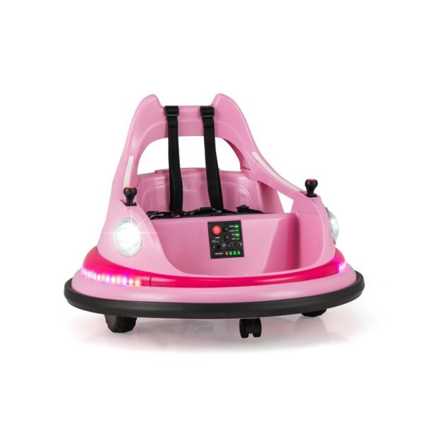 Vaikiškas elektromobilis su 360° sukimu ir nuotoliniu valdymu (Rožinė)