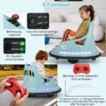 Vaikų elektrinis buferinis automobilis su 360° pasukimu ir nuotoliniu valdymu (Mėlyna) – Paveikslėlis 3