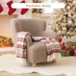 Vaikų minkštas fotelis su medinėmis kojelėmis (Ruda) – Paveikslėlis 3