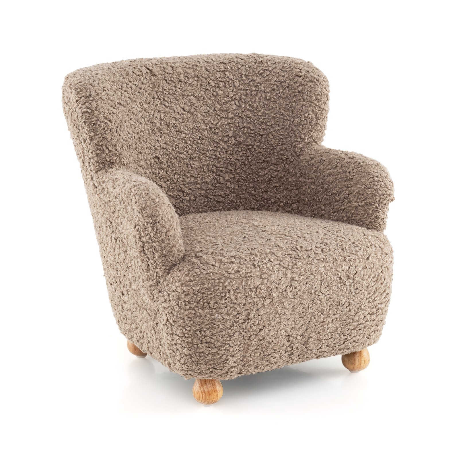 Vaikų minkštas fotelis su medinėmis kojelėmis (Ruda) Vaikų minkštas fotelis su medinėmis kojelėmis (Ruda)