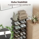 Vertikalus batų rūšiuotuvas su reguliuojamomis lentynomis (Pilka) – Paveikslėlis 5