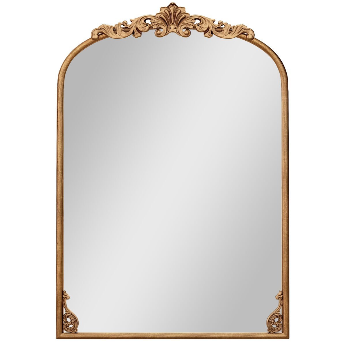 Vintažinis barokinis sieninis veidrodis su metalo rėmu (Auksinė) – Paveikslėlis 5