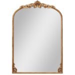 Vintažinis barokinis sieninis veidrodis su metalo rėmu (Auksinė) – Paveikslėlis 5