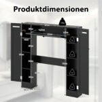 Virštualetinė pastatoma spintelė su reguliuojamomis lentynomis (Juoda) – Paveikslėlis 2