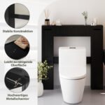 Virštualetinė pastatoma spintelė su reguliuojamomis lentynomis (Juoda) – Paveikslėlis 5