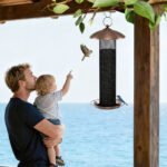 Voveraičių apsaugotas lauko paukščių lesintuvas su didele talpa (Juoda) – Paveikslėlis 2