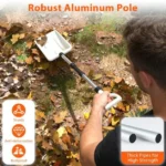 Lengvas sniego kastuvas su ergonomiška rankena ir tvirtu aliuminio kotu (Balta) – Paveikslėlis 6