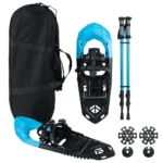 Lengvi sniegbačiai su reguliuojamomis trekingo lazdomis (Mėlyna)