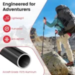 Lengvos sulankstomos žygio lazdos su greito užrakto sistema (Raudona) – Paveikslėlis 2