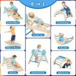 Montessori sulankstomas 3-in-1 kopimo rinkinys su lanku ir rampa (Natūrali) – Paveikslėlis 5