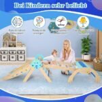 Montessori sulankstomas 3-in-1 kopimo rinkinys su lanku ir rampa (Natūrali) – Paveikslėlis 3