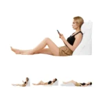 Ortopedinis 3 dalių pleišto pagalvių rinkinys miegui ir atsipalaidavimui (Balta)