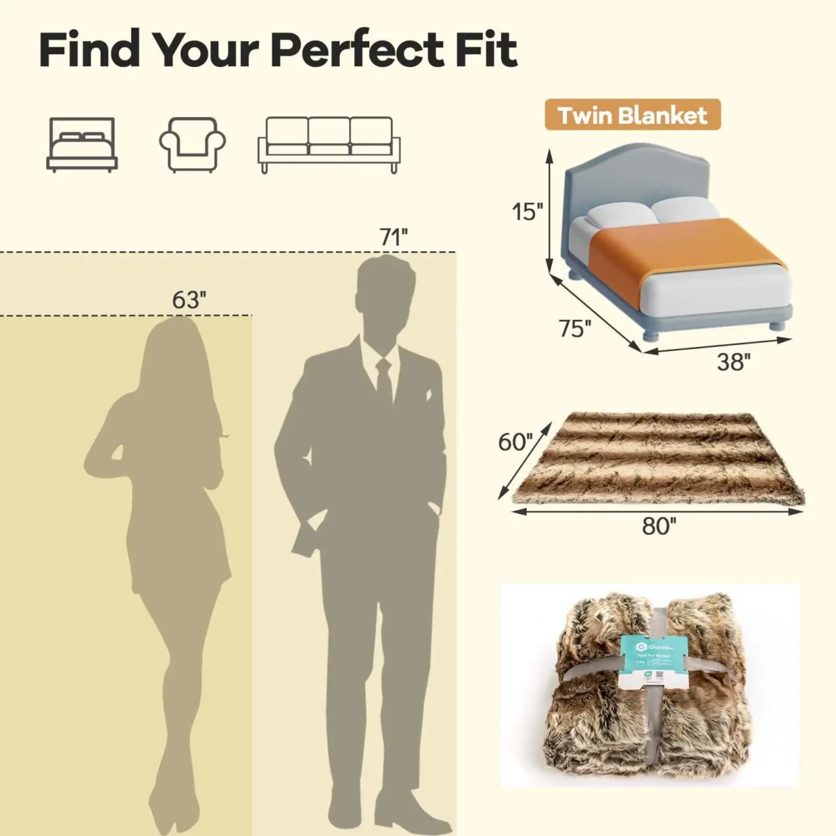 Prabangus ir jaukus dirbtinio kailio pledas (Kavos) – Paveikslėlis 9