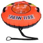 Pripučiamas sniego čiuožynės ratas su vilkimo virve ir rankenomis (Oranžinė)