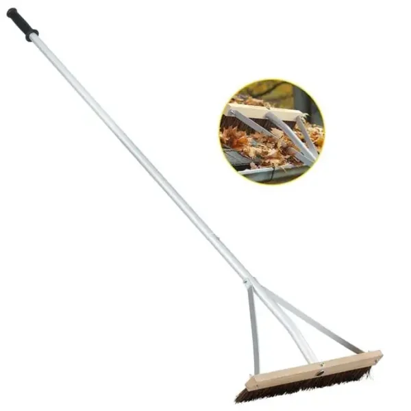 Reguliuojamas teleskopinis stogo valymo įrankis su aliuminio strypais (Sidabrinė)