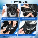 Sniegbačiai žygiams su kopimo pagalba ir reguliuojamomis lazdomis (Mėlyna) – Paveikslėlis 3