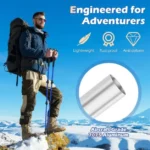 Teleskopinės aliuminio žygio lazdos su EVA ir kamščio rankenomis (Mėlyna) – Paveikslėlis 8