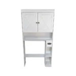 Spintelė virš tualeto su reguliuojamu skyriumi ir popieriaus laikikliu (Balta)