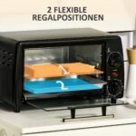 10 l talpos mini orkaitė su laikmačiu ir temperatūros reguliavimu