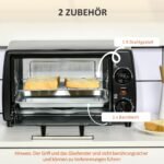 10 l talpos mini orkaitė su laikmačiu ir temperatūros reguliavimu