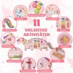 Sieninė lavinamoji lenta vaikams Vienaragis (Rožinė)