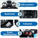 Elektrinis vaikiškas keturratis su garso ir LED efektais 12V (Juoda) – Paveikslėlis 3