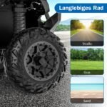 Elektrinis vaikiškas keturratis su garso ir LED efektais 12V (Juoda) – Paveikslėlis 4