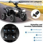 Elektrinis vaikiškas keturratis su garso ir LED efektais 12V (Juoda) – Paveikslėlis 5