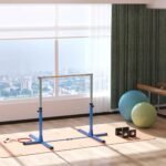 13 lygių reguliuojamo aukščio gimnastikos skersinis iš medžio ir plieno – Paveikslėlis 2