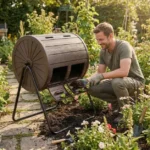 142L talpos dvigubų kamerų besisukantis komposteris (Kavos) – Paveikslėlis 2