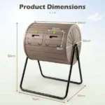 142L talpos dvigubų kamerų besisukantis komposteris (Kavos) – Paveikslėlis 4