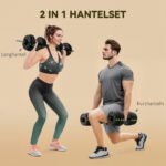 2-in-1 hantelių ir štangos rinkinys 30 kg – Paveikslėlis 4