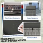 2 vnt. Lauko pufai iš PE ratano su daiktadėže ir pagalvėlėmis – Paveikslėlis 6