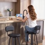 2 vnt. pasukamos baro kėdės su dirbtinės odos apmušalu, paminkštinta sėdyne ir paminkštintu atlošu – Paveikslėlis 9