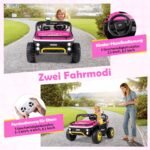 Dvivietis vaikiškas elektromobilis su nuotoliniu valdymu 24V  (Rožinė) – Paveikslėlis 4