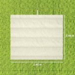 2,85 x 2 m pakaitinis sodo paviljono stogas su UV apsauga