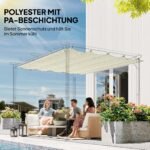 2,85 x 2 m pakaitinis sodo paviljono stogas su UV apsauga