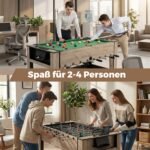 Pasukamas futbolo ir biliardo žaidimų stalas 2in1 (Ruda) – Paveikslėlis 3