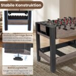 Sukiojamas daugiafunkcinis futbolo, stalo teniso ir biliardo žaidimų stalas (Ruda)