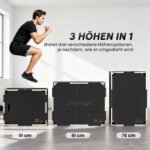 3 viename plyometrinė dėžė su rankenomis