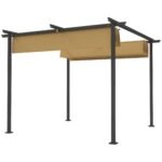 3 x 3 m Sodo pergola su ištraukiamu stogu