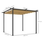 3 x 3 m Sodo pergola su ištraukiamu stogu – Paveikslėlis 3